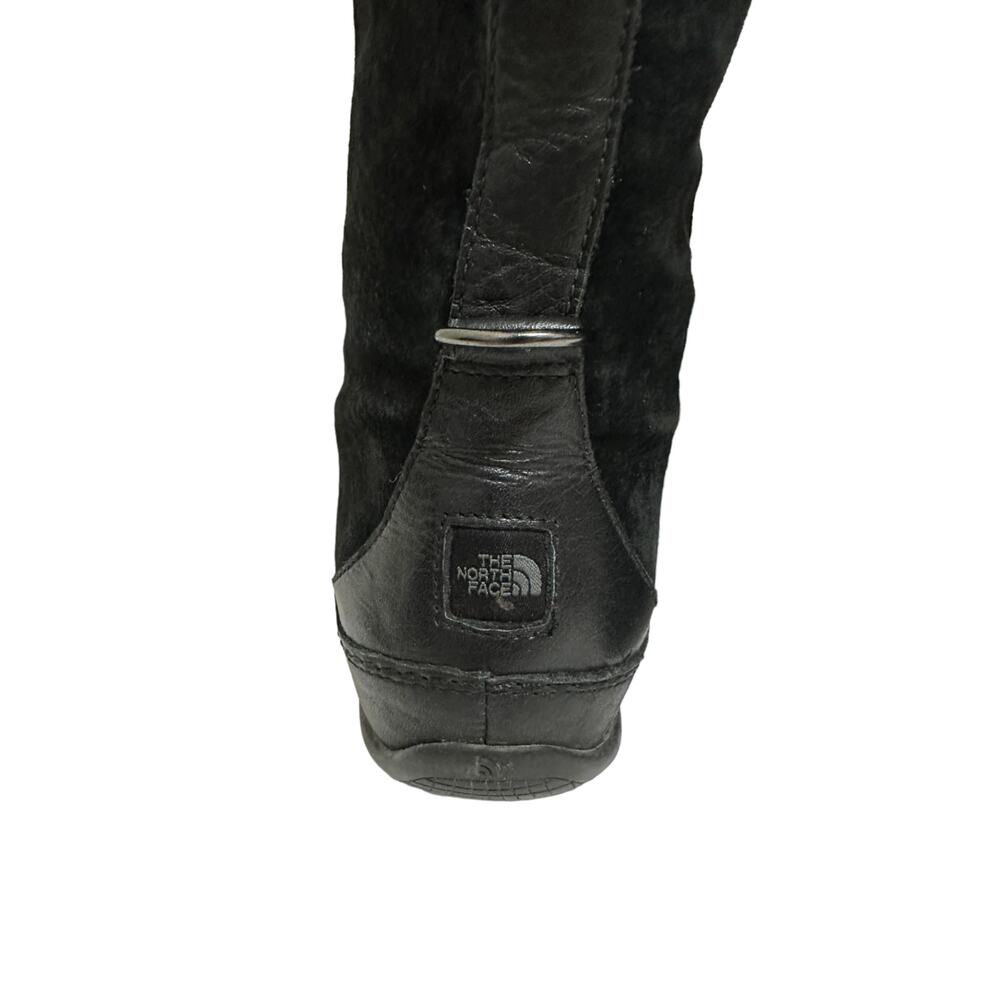 The North Face Primaloft Womens‎ Fur Leather Mid Lace Up Snow Boots Black SZ 8.5 - Picture 3 of 6